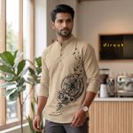 Premium Quality Cotton Katuwa Print 03 ( Beige print watch )
