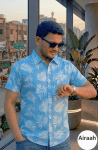 Casual summer half sleeve printed shirt.