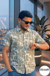 Casual summer half sleeve printed shirt .